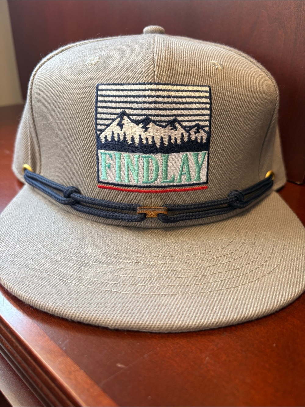 Gray Findlay Snapback Hat with Rope Accent